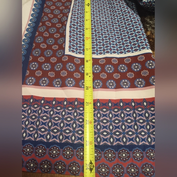 Talbots Blue and Red Boxy Blouse with Embroidery - Picture 10 of 10